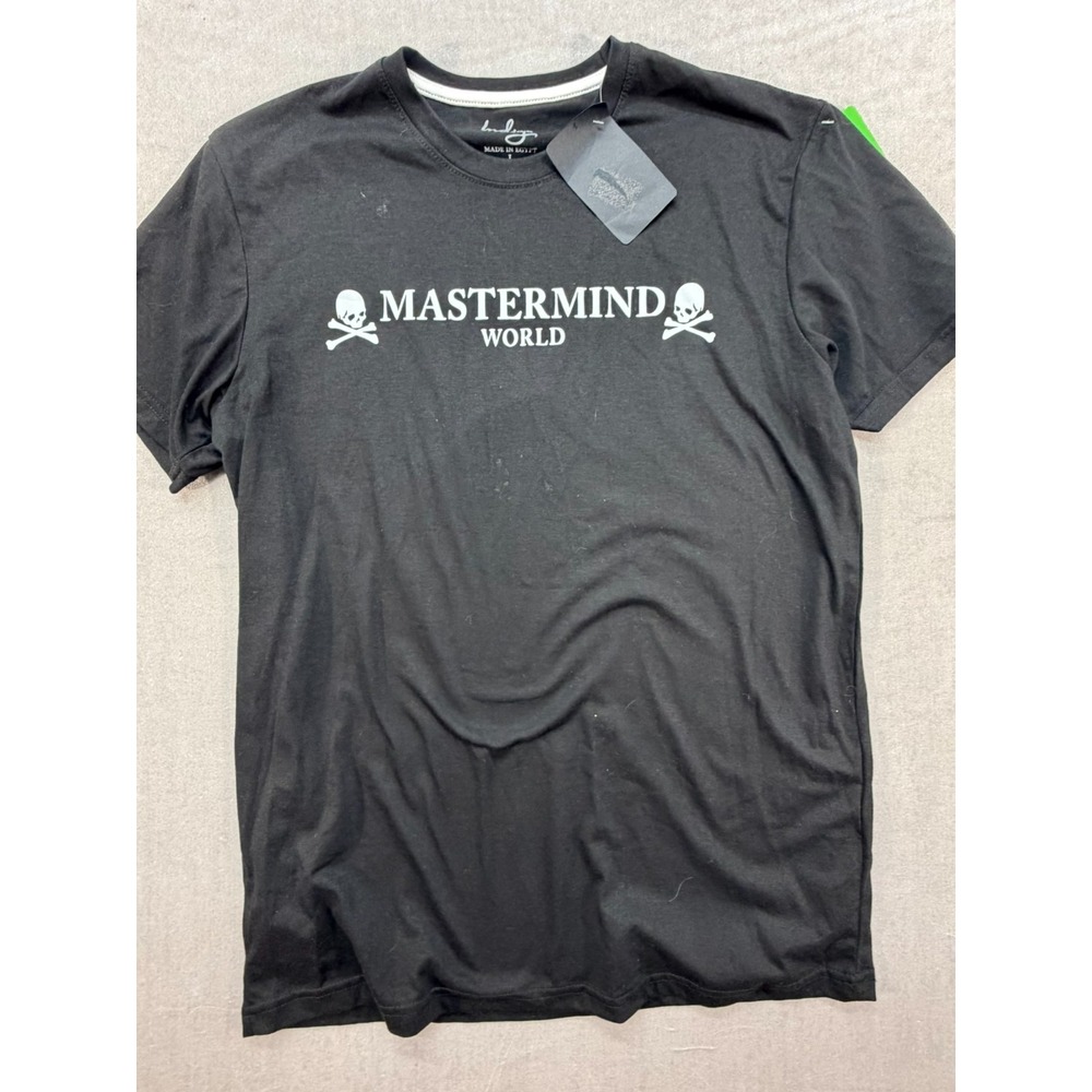 "Mastermind World" Skullbones Indigo Made in Egypt Men Black Shirt Large